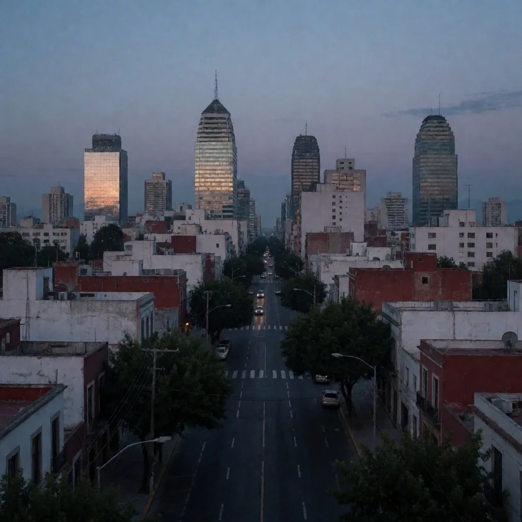 Vista de la zona de Insurgentes Mixcoac al amanecer