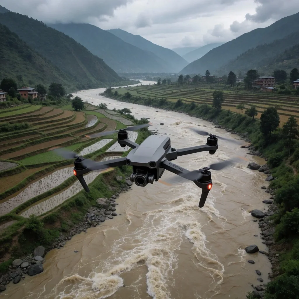 Drones evaluando daños en infraestructura agrícola