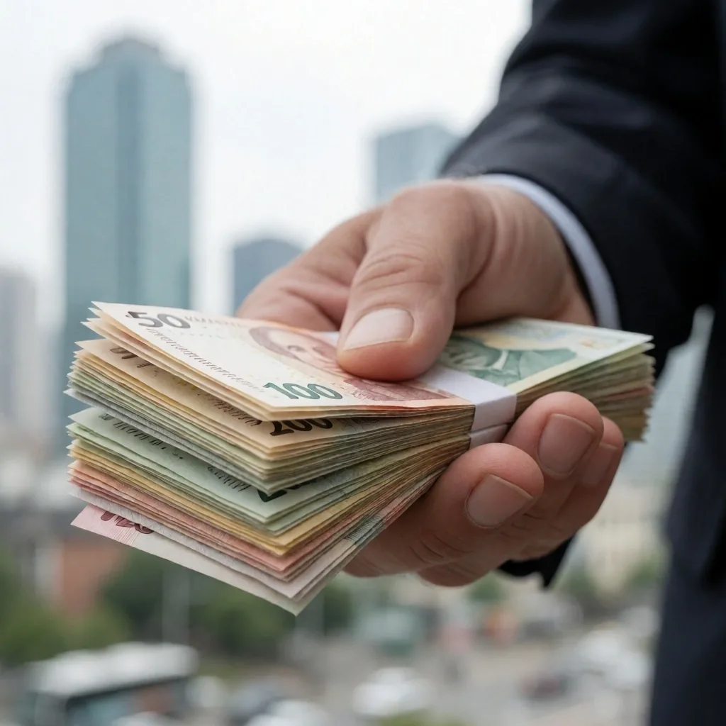 Primer plano de billetes de divisas