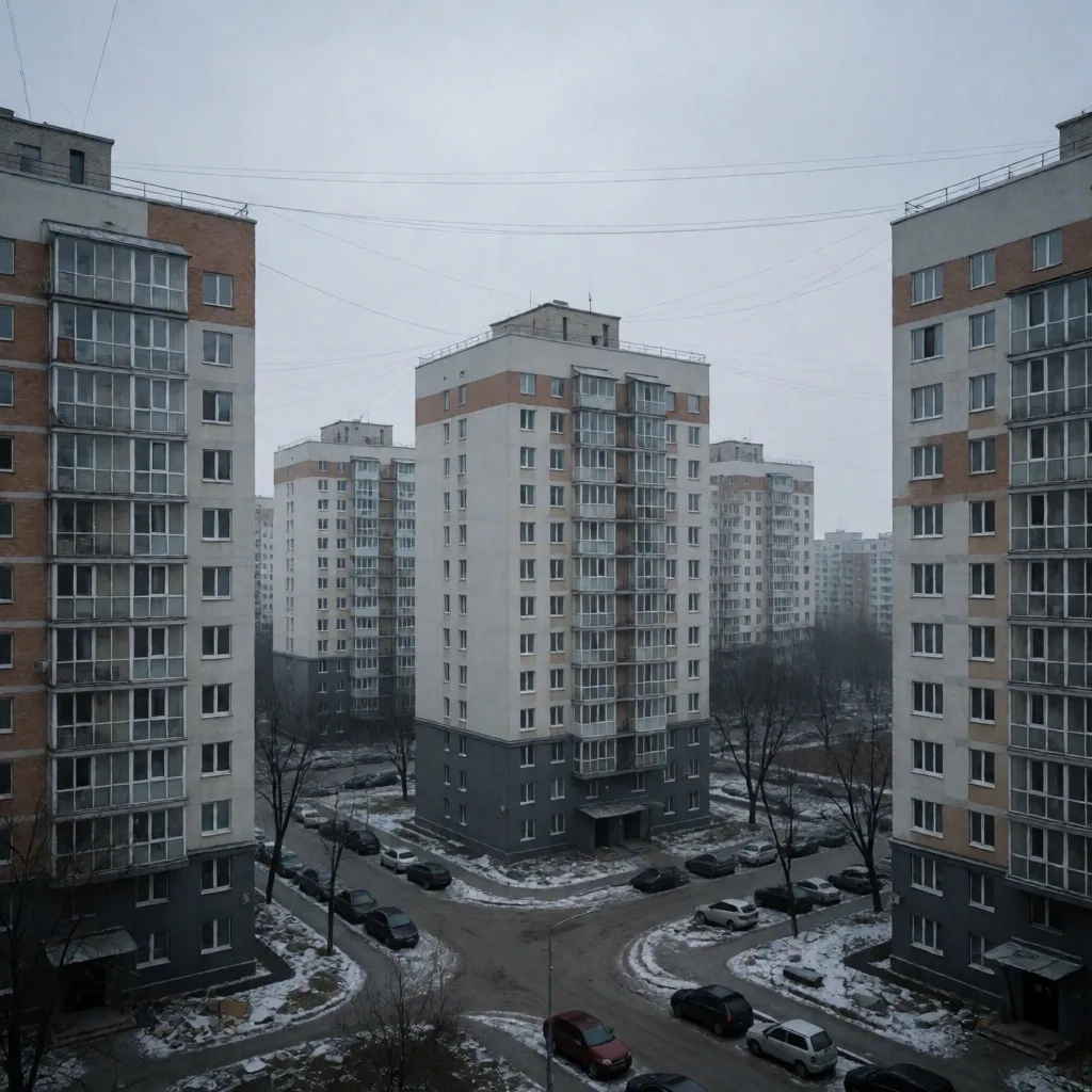 Edificios residenciales afectados en Kiev