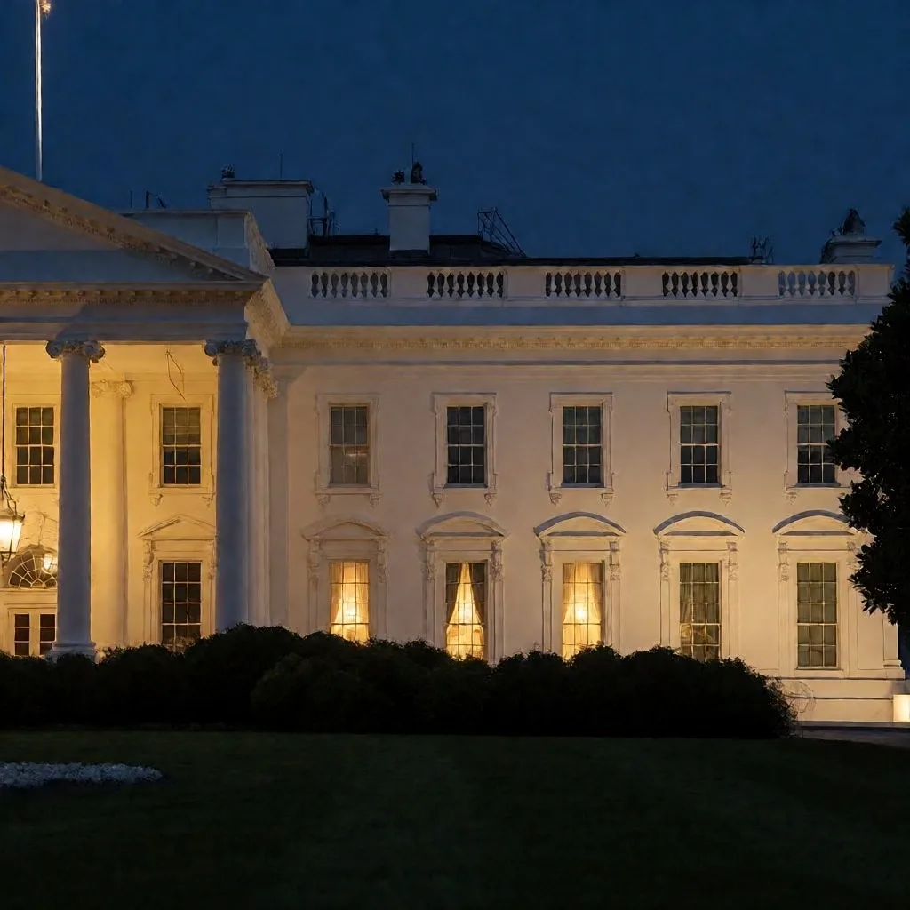 West Wing de la Casa Blanca al atardecer