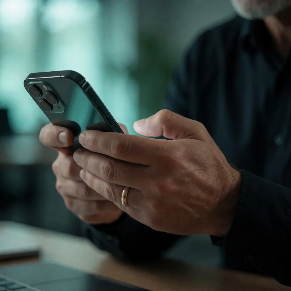 Configuraciones de privacidad en un teléfono móvil