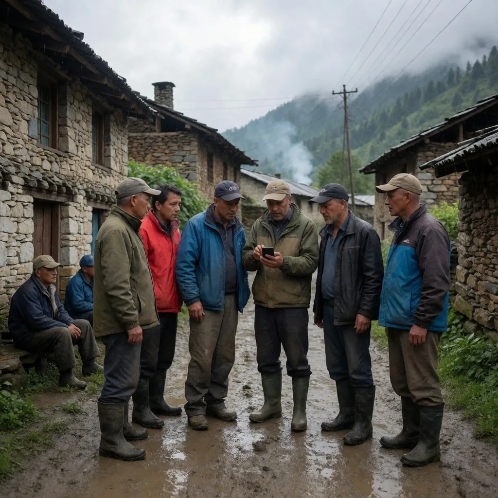 Comunidad en Nepal tras inundaciones