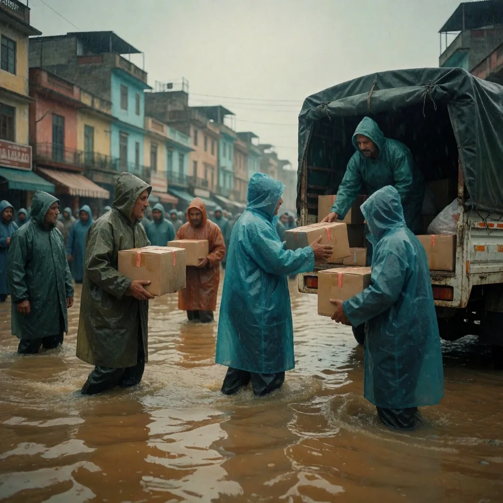 Voluntarios de ayuda humanitaria