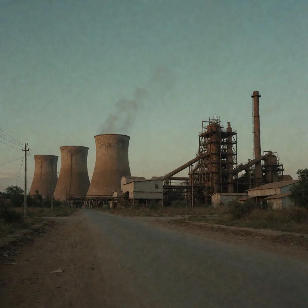 Zona industrial en pausa operativa